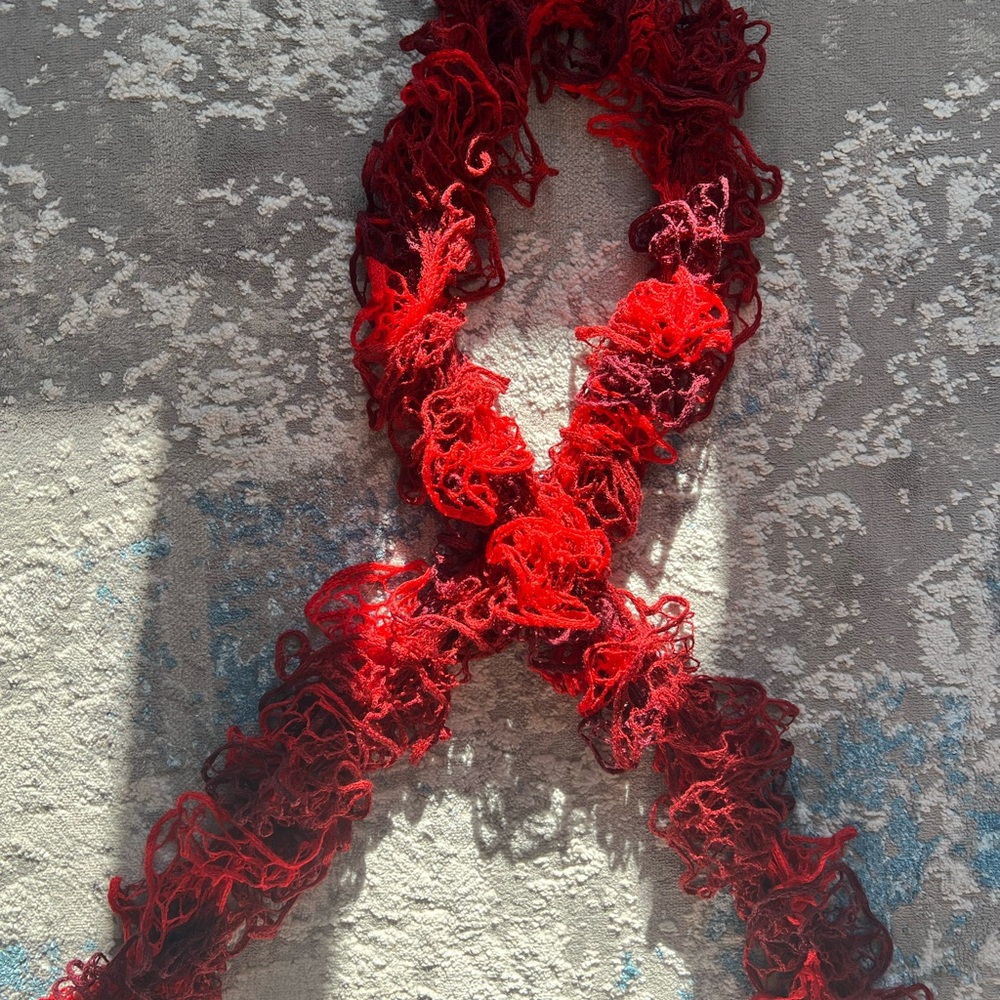 Vintage Red Women's Scarf